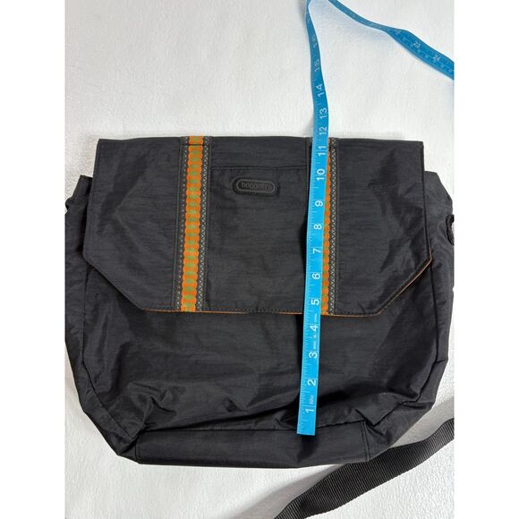 Baggallini Cross Body Messenger Bag Tote Black Orange Padded Slot Inside - Picture 6 of 15